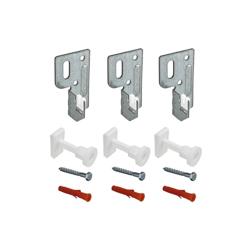 Jabema 3 x Radiator Mounting with Bracket, Wall Bracket, Radiator