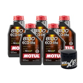 Wix 5L Motul 8100 ECO-LITE 0W20 Wix XP Filter Motor Oil Change Kit API SP-RC