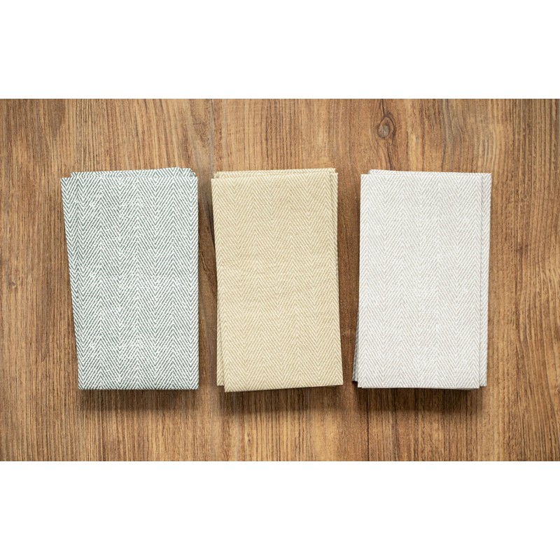 Caspari Jute Paper Linen Guest Towels in Charcoal, Pack of