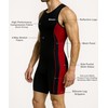 Wixen Men’s Triathlon Suit – Padded One-Piece Sleeveless Trisuit with
