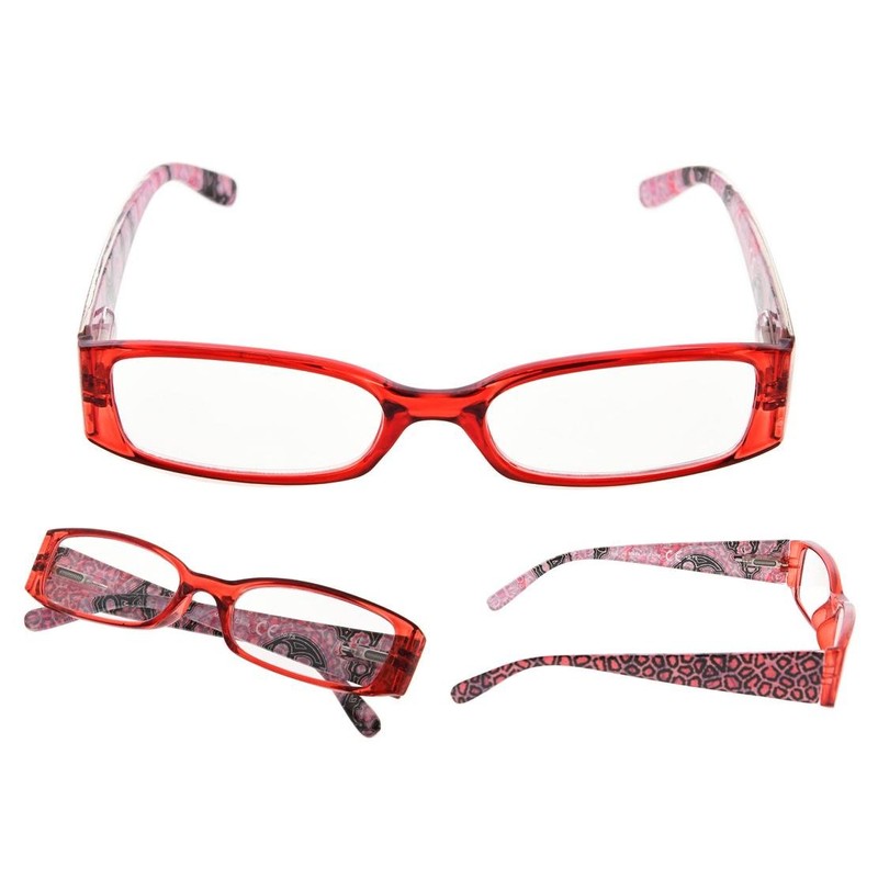 READING GLASSES 5 pack Tiger Patterned Temples Include Sunshine Readers