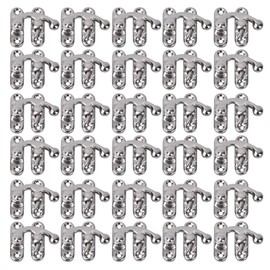 BAOFUYA Pack of 30 Antique Vintage Clasp 3.2 x 2.8 cm Throw Hooks Retro Style Iron Latch for Jewellery Gift Boxes (Silver Right)