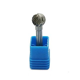 Rotary File Cutter POWERTOOL 6mm Shank Wood Carving Drill Bits Tungsten Carbide Ball Head Rotary Burr for DIY Woodworking, Drill Engraving (Single Slot, 16x14mm)