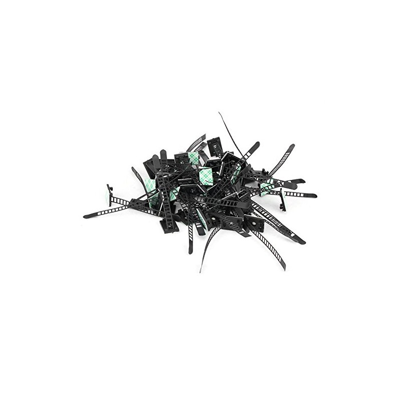 KIMISS 50pcs abrazaderas autoadhesivas ajustables para cable de coche, organizador