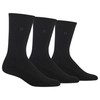 Chaps Men's Assorted Solid Dress Crew Socks (3 Pack), Black,