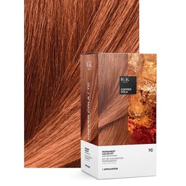 IGK PERMANENT COLOR KIT | Easy Application + Strengthen + Shine | Squalane + Orchid Extract | Vegan + Cruelty Free + Ammonia Free | 140ml | 4.75 oz:_7C COPPER COLA