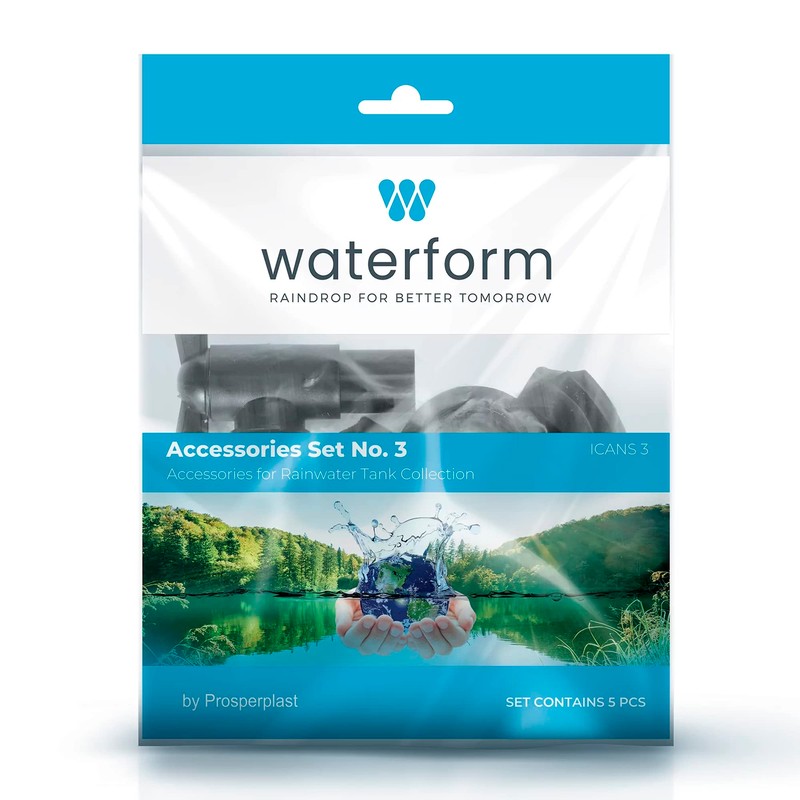 Connection set for rainwater tank, rain butt, rainwater tank, rain