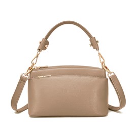 imeetu Women's Shoulder Bag, High Quality Genuine Leather, 3-Way Storage, Handbag, Cross-body Shoulder Bag, High Visibility, Freestanding, Lightweight, Small, Stylish, Large Capacity, Soft, Simple,