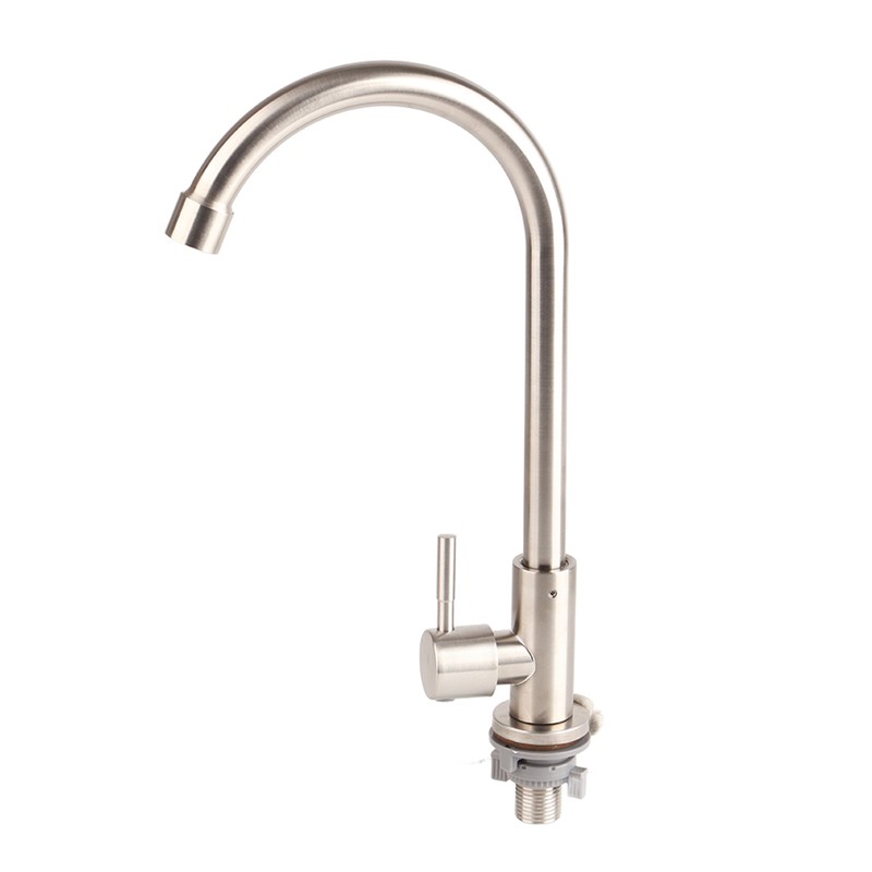 G1/2in Thread Stainless Steel Single Cold Single Hole Sink Water