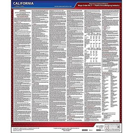 California #5 Public Housekeeping Industry IWC Wage Order Labor Law Poster, English - Compliant Laminated Poster