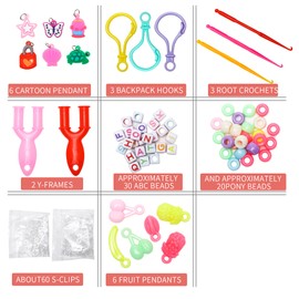 XKDOUS XKDOUS 24 Colors Rubber Band Bracelet Kit, Loom Bracelet Making Kit for Art and Craft, Rubberband Bracelets kit for Kids Ages 6+