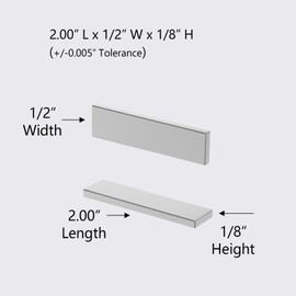 AplysiaTech N52 Magnets - 2" L x 1/2" W x 1/8" H - 10 Pack, Strong Neodymium Bar Magnets,Heavy Duty Industrial Neodymium Strong Block Magnet for Fridge, Garage, Kitchen, Science, Craft, Office, DIY