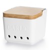 ONTUBE Garlic Keeper with Lid, Ceramic Garlic Holder Storage, Garlic