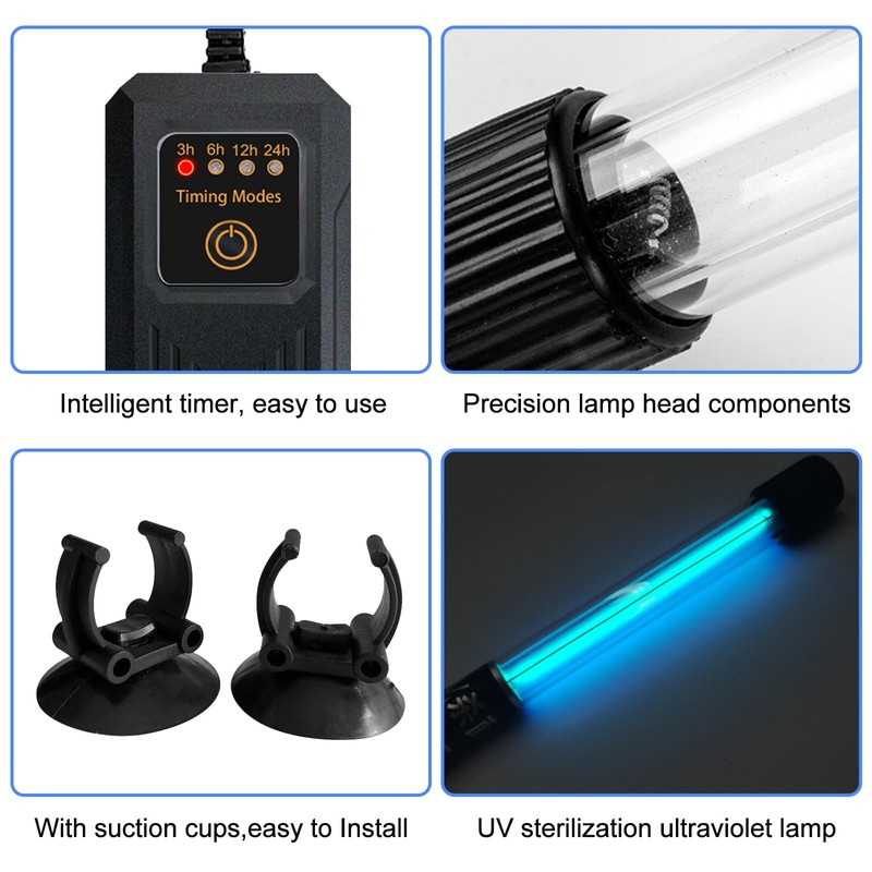 Aquarium UV Steriliser, 9 W Blue Aquarium Clean Light with