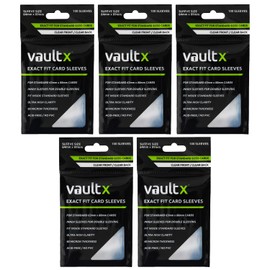Vault X Exact Fit Trading Card Sleeves, Soft, High Clarity, Perfect Fit Inner Sleeves, Collectible Card Games, Sports, TCG (500 Pack)