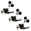 3 - Rochester Black Entry Lever with Matching Single Cylinder