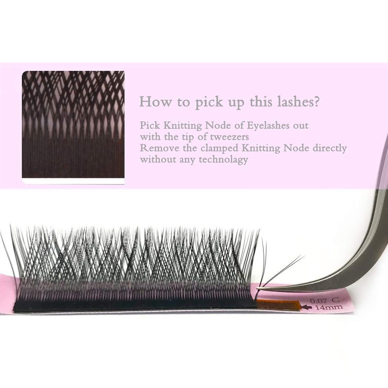 Y Eyelash Extensions C D Curl .07 mm 8-14 mm