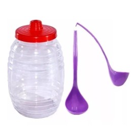 Like Shop Páck De 4 Barriles Vitrolero Plasticos 20 Lts Con Cucharón