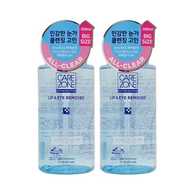 Care zone 1+1 Care Zone Doctor Solution Hypoallergenic Lip & Eye Remover 300ml / 1+1 케어존 닥터솔루션 저자극 립 앤 아이리무버300ml