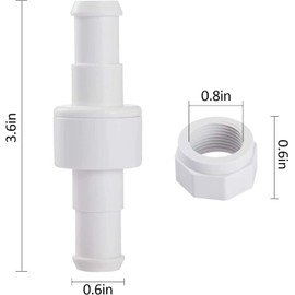 ATIE 280, 380, 180 Pool Cleaner Hose Swivel D20 and Hose Nut D15 Combo Kit Replacement For Zodiac Polaris 280, 380, 180 Pool Cleaners (3 Pack)
