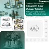 Jovware Shower Caddy Adhesive - 12 Pack Wire Hooks, Strong