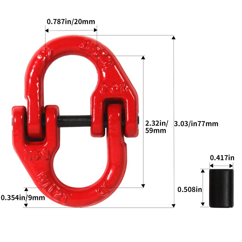 G80 Alloy Steel Hammerlock Coupling Link Connecting Link, 5/16", 2