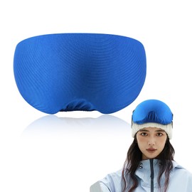 WEESTAAMO Ski Goggles Protective Cover Made of Microfibre, Ski Goggle Cover, Goggle Protective Cover, Protects Against Scratches, Unisex (One Size) (Blue)