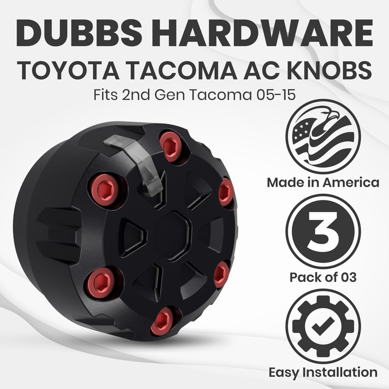 AC Heater Knobs (Set of 3) for Toyota Tacoma 2005-2015