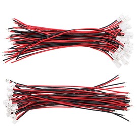 YIXISI 25 Pairs JST 1.25mm 2-Pin Micro Electrical Male and Female Connector Plug with 10 cm Wire Cable