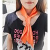 1 Piece of Orange Square Satin Scarf Wrap Neck Scarf