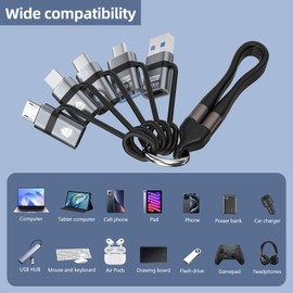 Liaoan Weiyu USB C to USB A 3.0 OTG Adapter, USB C to Micro Adapter, IP to Type-C Adapter, and USB A to Type-C OTG 3.0 Adapter (6-piece Set), Supporting Fast Charging and Data Transfer.