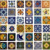 Escanver Azulejo Talavera 5x5cm 60 Pzas Confeti Multicolor Surtido Mx