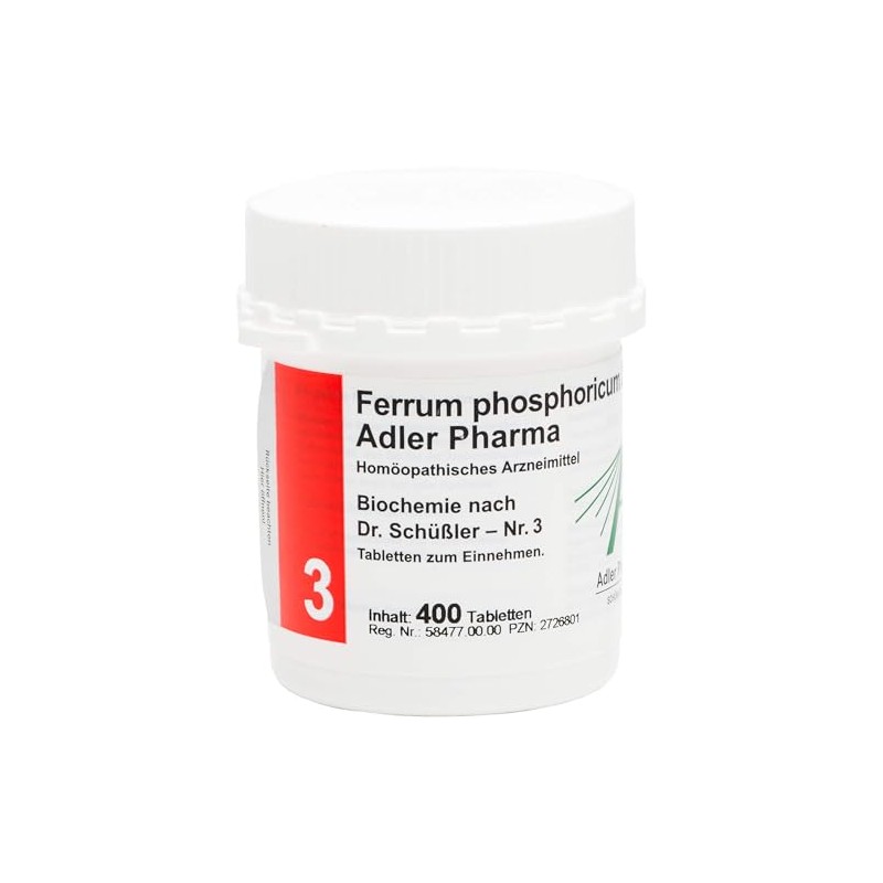Biochemistry Adler 3 Ferrum Phosphoricum D 12 Tablets Pack of
