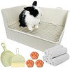 Yuoaes Large Rabbit Litter Box Bunny Potty Training Corner Litter