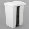 PRO&Family 48 Qt. / 12 Gallon White Rectangular Step-On Trash