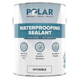 Polar Waterproofing Sealant - 84 Fl Oz - Clear Invisible Finish - Outdoor Waterproof Coating for Interior & Exterior Wood, Brick, Stone Surfaces, Concrete Tile & Grout - One Coat Waterproof Protection