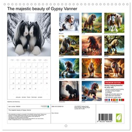 The majestic beauty of Gypsy Vanner (Wall Calendar 2025 12 × 12 Inch) CALVENDO 12 Month Wall Calendar