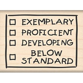 Stamps by Impression ST 0738 Teacher's Grading Rubber Stamp - Exemplary, Proficient, Developing & Below Standard