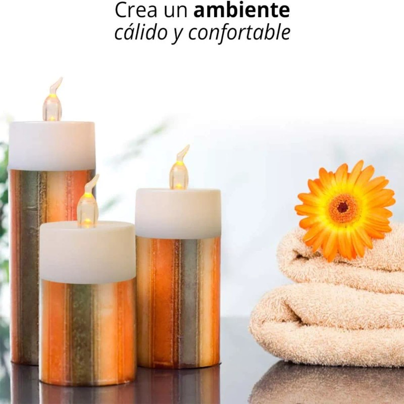 Led 24 Velas Led Ambar Parpadeantes Decoracion Fiestas Boda Xv