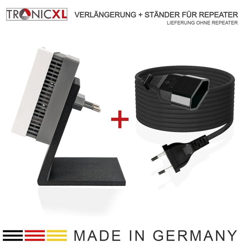 TronicXL 5 m Extension + Stand WLAN Repeater Compatible with