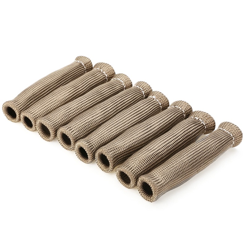 8Pcs 2500° Spark Plug Wire Boots Protector Sleeve Heat Shield