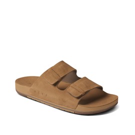 Reef Ojai Two Bar Men's Fashion Slide Sandal, Premium Suede, Soft Cushion Footbed, Tan, 10