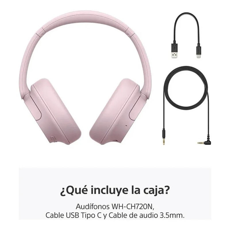 Audífonos Inalámbricos Wh-ch720n Color Rosa