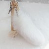 COZENTA Tail Keychain Strap Fur Fluffy Fluffy Fox Cosplay Costume