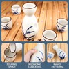PUNNIO Ceramic Sake Set, 5pcs Japanese Saki Set with 1