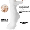SHIZEN White Crew Socks for Women, Womens Crew Socks White
