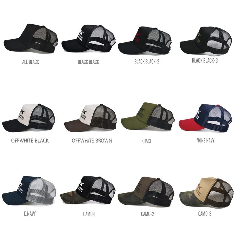 AVIREX 7300 Number Ring Embroidered Mesh Cap, dark navy