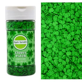 Mystic Sprinkles St. Patrick's Day Sprinkle Mixes (Clover Patch Confetti 2.8oz)