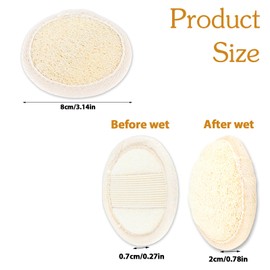 Amabro Loofah Sponge Face Pads Scrubber, 6 PCS Exfoliating Facial Loofah Luffa Cleansing Sponge Scrub Pad Makeup Remover Brush for Men and Women Manual Bath Shower Glove Pad Body Scrubber