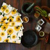 Urban Villa Dinner Napkins Sunflower Print Cloth Napkins (Set of
